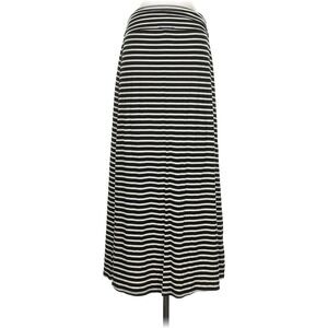 J Crew Factory Striped Black White Maxi Skirt‎ Long High Rise Casual